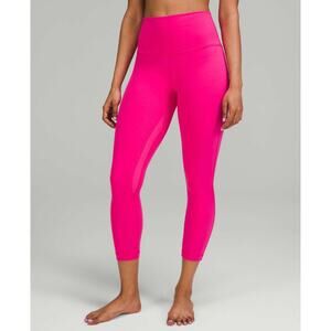 (4) Lululemon Align High-Rise Crop 23" Sonic Pink